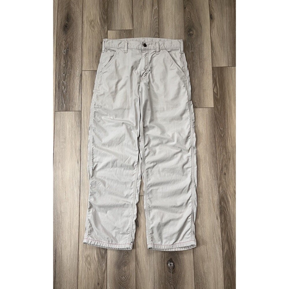 Carhartt Pants Mens 30x30 Beige B271 STN Dungaree Fit Carpenter Cotton Blend